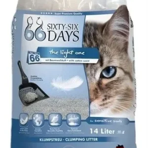 66 Days Cotton Light Kattenbakvulling 14 Ltr - 14 liter