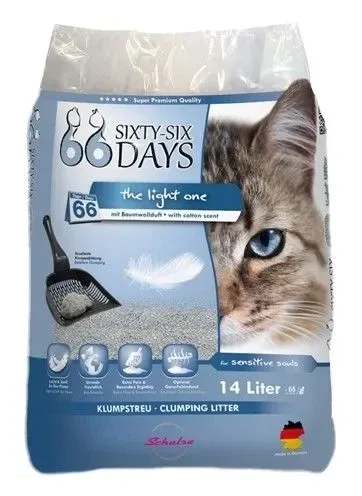 66 Days Cotton Light Kattenbakvulling 14 Ltr - 14 liter