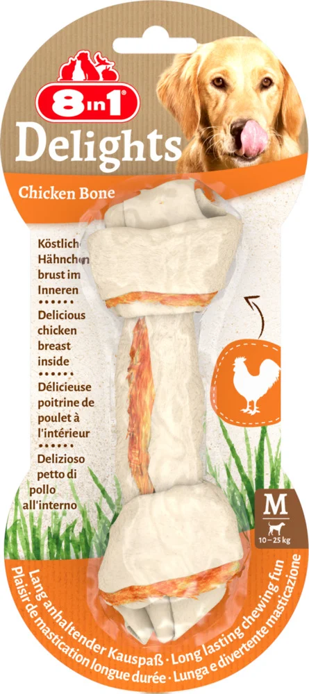 8in1 Delights Bone - Hondensnack - rund - M