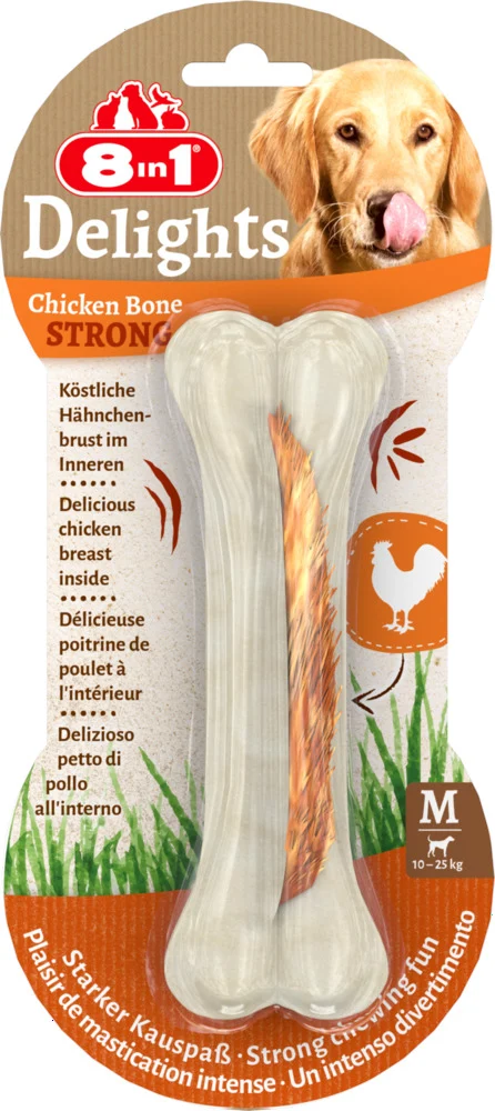 8in1 Delights Strong - Hondensnack - Kip - M