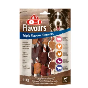 8in1 Triple Flavour Skewers - Hondensnack - 6 Stuks
