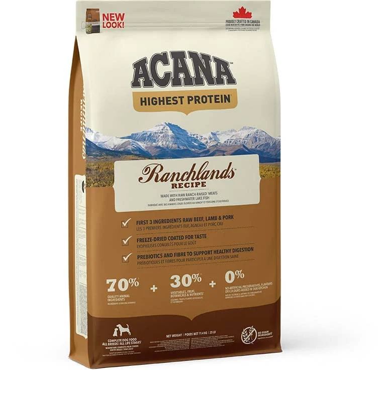 Acana Regionals Ranchlands Dog Highest prote茂n - Hondenvoer - 11.4 Kilogram - rund
