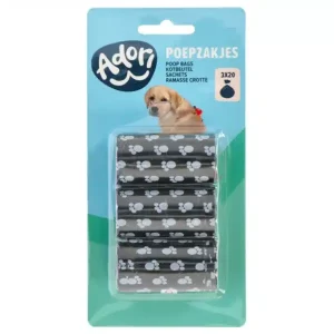 Adori poepzakjes pootjes print zwart 3st