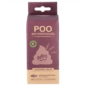 Adori Poo Bio-Poepzakjes 22×32 cm Lavendelgeur 8 rollen