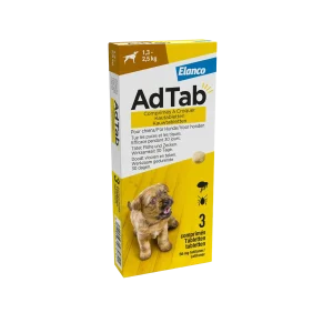 AdTab Anti‑Vlo en Teek Kauwtabletten Hond 1.3-2.5 kg