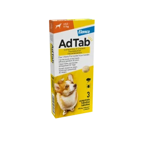 AdTab Anti‑Vlo en Teek Kauwtabletten Hond 5.5-11 kg