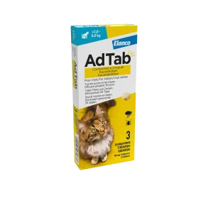 AdTab Anti‑Vlo en Teek Kauwtabletten Kat 2-8 kg