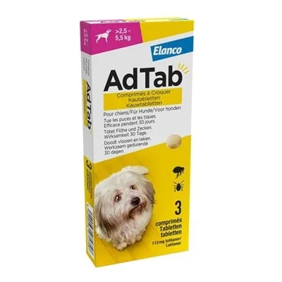 Adtab Kauwtablet Hond 2,5 3 Tbl - 5,5 kg