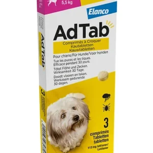 AdTab kauwtabletten honden (tegen vlooien en teken)