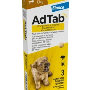 AdTab kauwtabletten honden (tegen vlooien en teken)