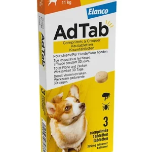 AdTab kauwtabletten honden (tegen vlooien en teken)