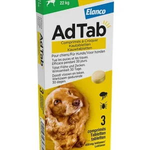 AdTab kauwtabletten honden (tegen vlooien en teken)