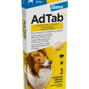 AdTab kauwtabletten honden (tegen vlooien en teken)