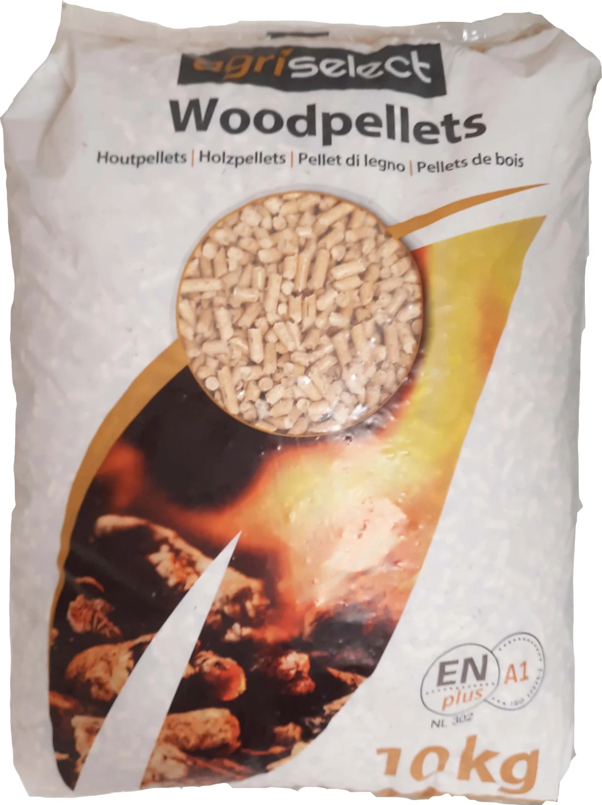 Agri Select - Houtpellets - Wit - 10 Kilogram - 1 Stuks