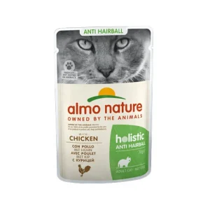 Almo Nature Cat Anti-Hairball Kattenvoer - Maaltijdzakje - Kip