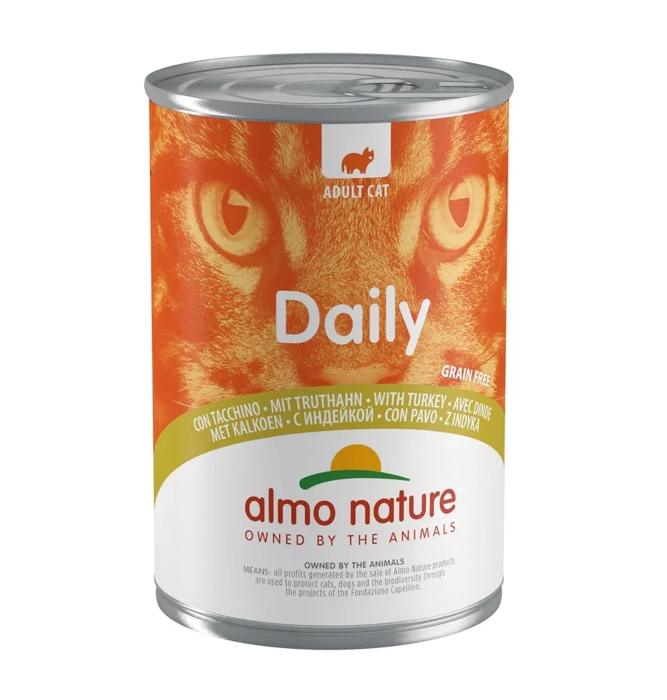 Almo Nature Daily Graanvrij - Kattenvoer - 400 Gram - konijn