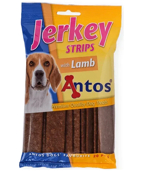 Antos Jerkey Strips Lam (zachte en suikervrije strips)