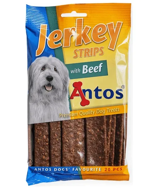 Antos Jerkey Strips Rund (bevat granen)