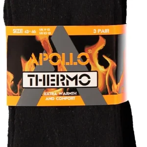 APOLLO 3-Pack - Thermosokken - Zwart - 39-42