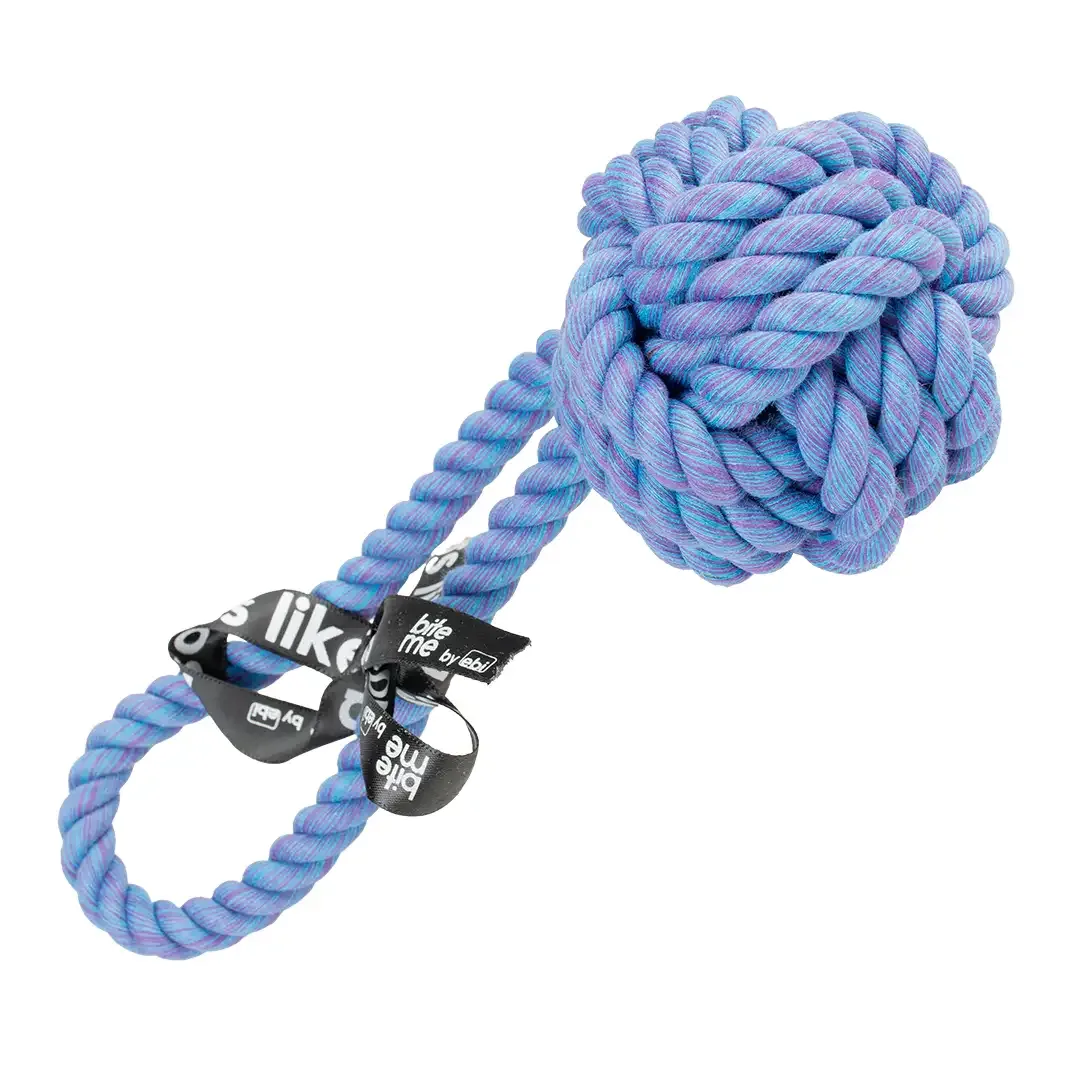 ‘Are you knots’ bal met lus 25x9x9cm blauw