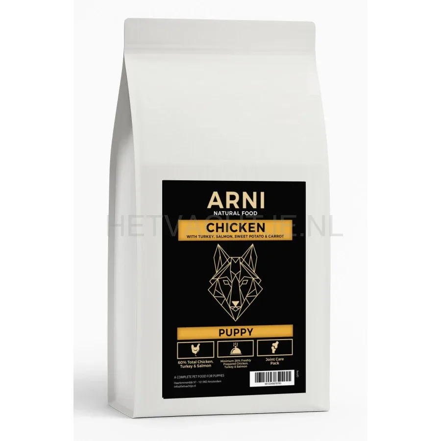 ARNI Natural Food - Puppy Chicken with Turkey, Salmon, Sweet Potato and Carrot