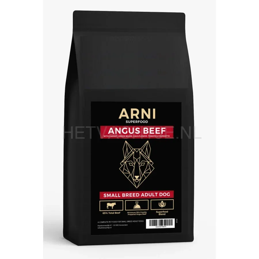 ARNI Superfood - Small Breed Adult Dog Angus Beef with Carroot, Green Beans, Cauliflower, Tomato and Courgette