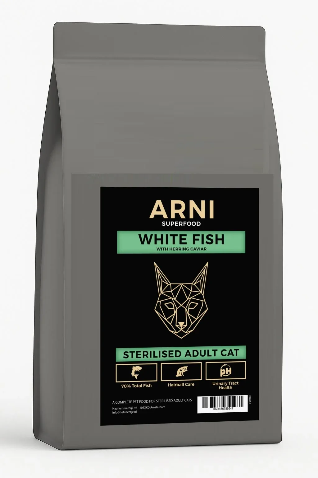 ARNI Superfood - Sterilesed Adult Cat White Fish with Herring Caviar