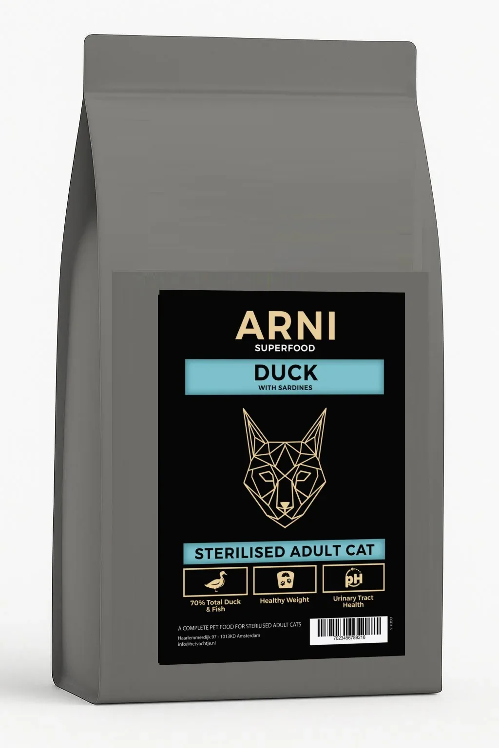 ARNI Superfood - Steriliesed Adult Cat Duck with Sardines