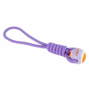 Bal met touwlus THROW ME 6x45x6cm paars/oranje