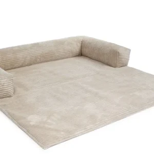 Bankbeschermer Deluxe Ribbed Corduroy Beige