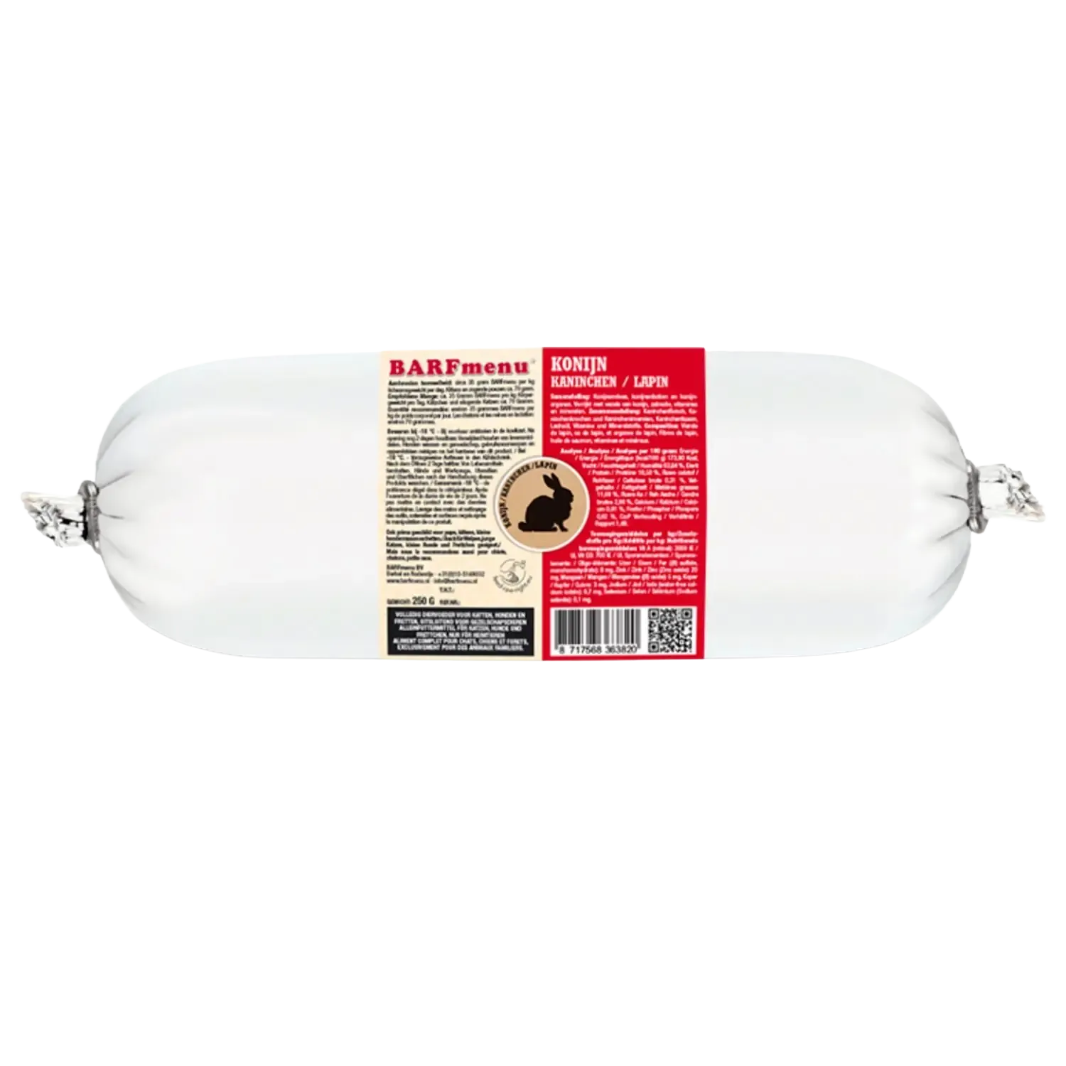 Barfmenu Kat Konijn 250 g