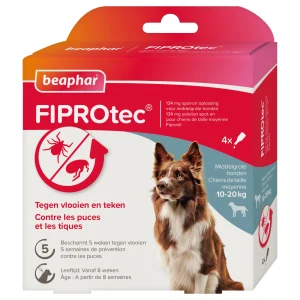 Beaphar Fiprotec Pipet - Anti Vlooien en teken - Hond - 4 Stuks - XL