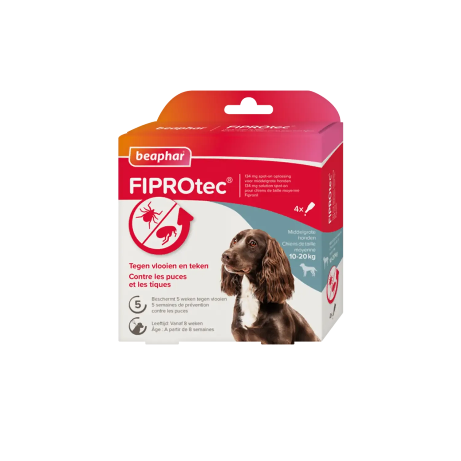 Beaphar FiproTec Spot-On Hond 10-20 kg 4 pipetten