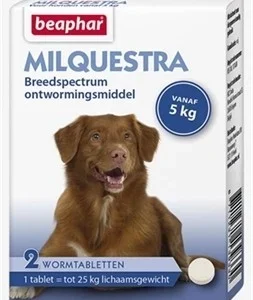Beaphar Milquestra hond 2 tabletten