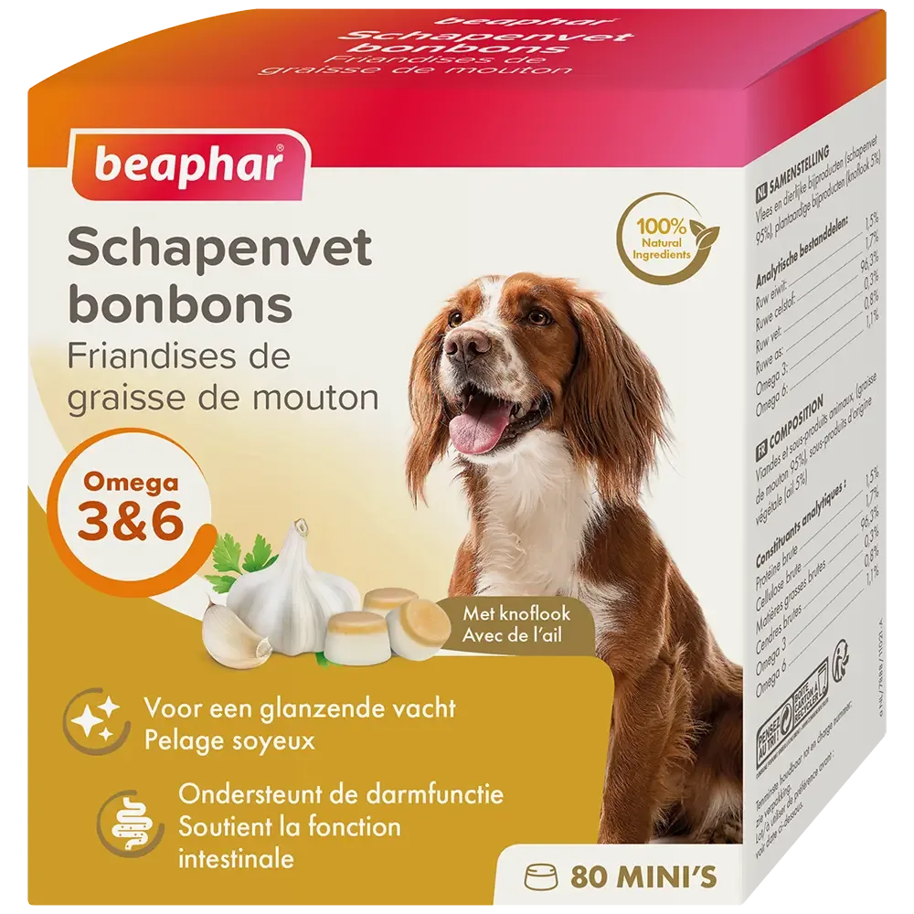 Beaphar Mini Schapenvet Bonbons Knoflook 245 g