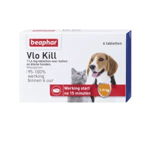 Beaphar VloKill+ Hond/Kat tot 11 kg 6 tabletten
