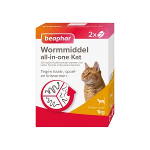 Beaphar Wormmiddel All‑In‑One Kat 2 tabletten