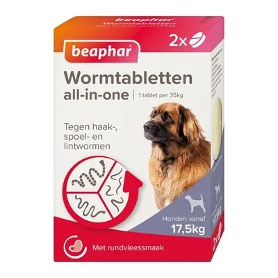 Beaphar Wormtablet All in One Hond 17,5 2 Tbl - 70 kg