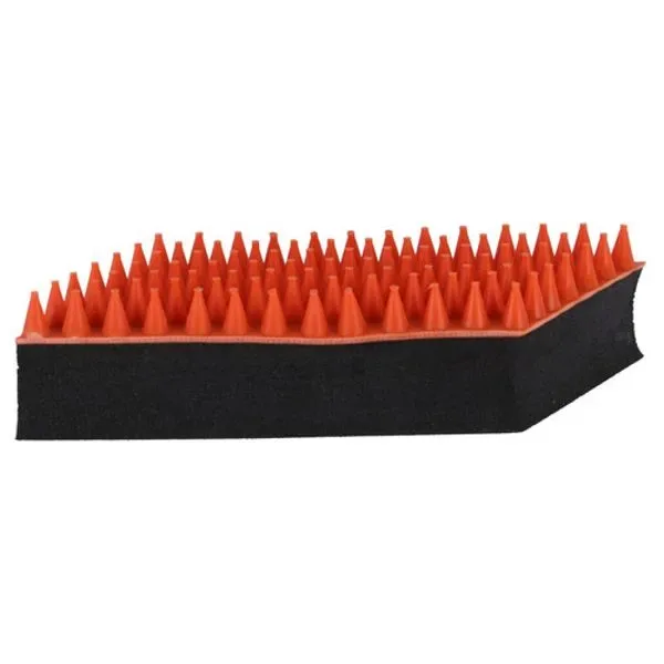 BeauBeau Rubber Borstel Oranje 12 x 4,6 x 2,4 cm
