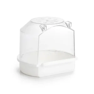 Beeztees Badhuis Rond - Vogel accessoires - Wit - Groot
