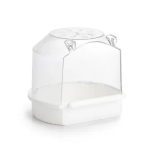 Beeztees Badhuis Rond - Vogel accessoires - Wit - Klein