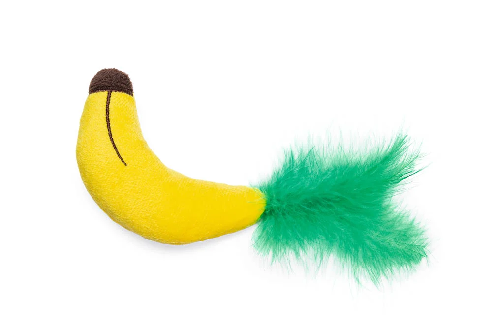 Beeztees Banaan Jungle - Kattenspeeltje - Geel