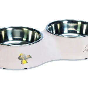 Beeztees Binky Dinerset - Puppy Voer & Drinkbak - 0.7 l - Roze - 34 cm