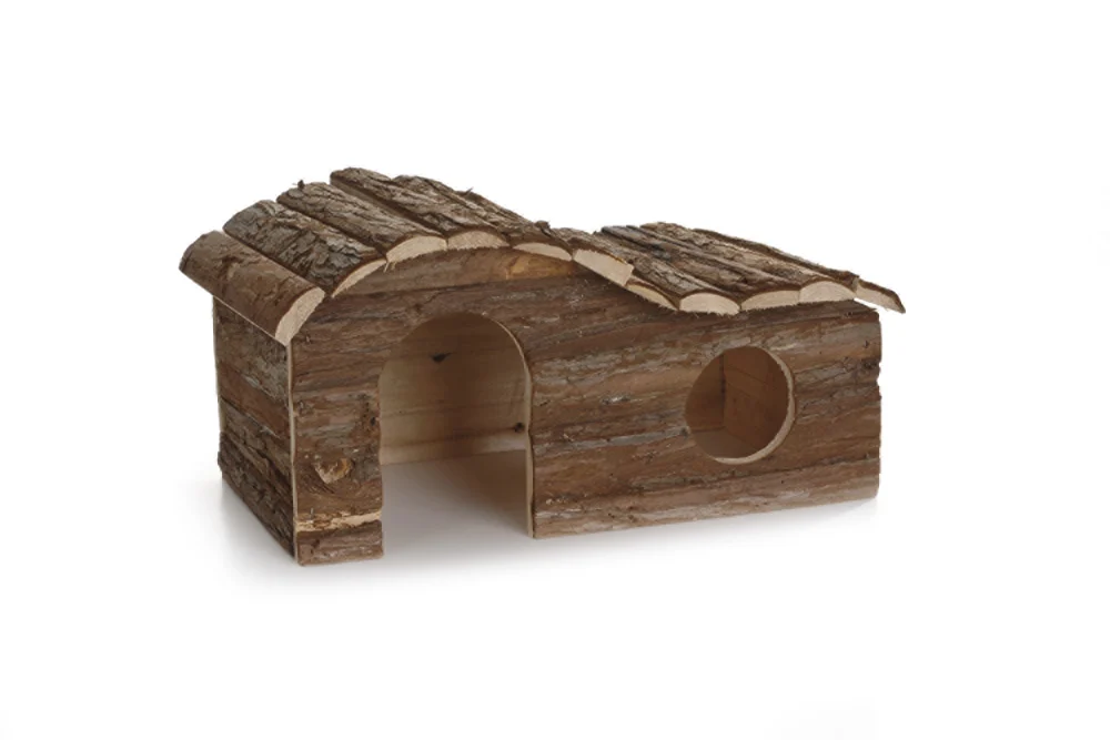 Beeztees Blokhut Forest Arch - Knaagdierspeelgoed - Hout - 13.5x16x26.5 cm