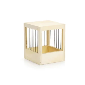 Beeztees Broedkastje Gespijld - Vogel accessoires - Bruin - Klein