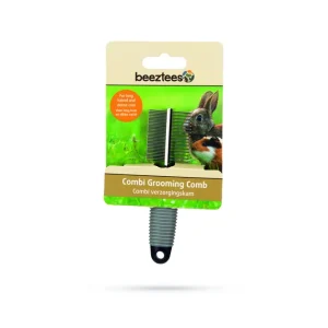 Beeztees Combi - Verzorgingskam - Zwart/grijs - 17x9x2 cm