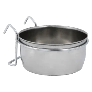 Beeztees Coopcup Inox+Houder Hondenvoerbak 0.6 L