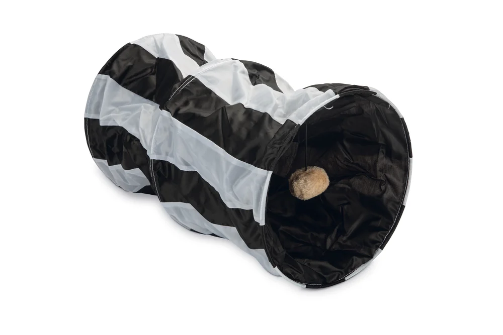Beeztees Cruzzle - Katten tunnel - Zwart, Wit - 50 cm