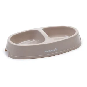 Beeztees dubbel - voerbak - Antraciet - 4.5x22.5x12.8 cm