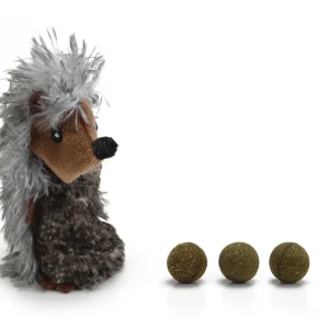 Beeztees Egel Pluche met Catnip ballen - Kattenspeeltje